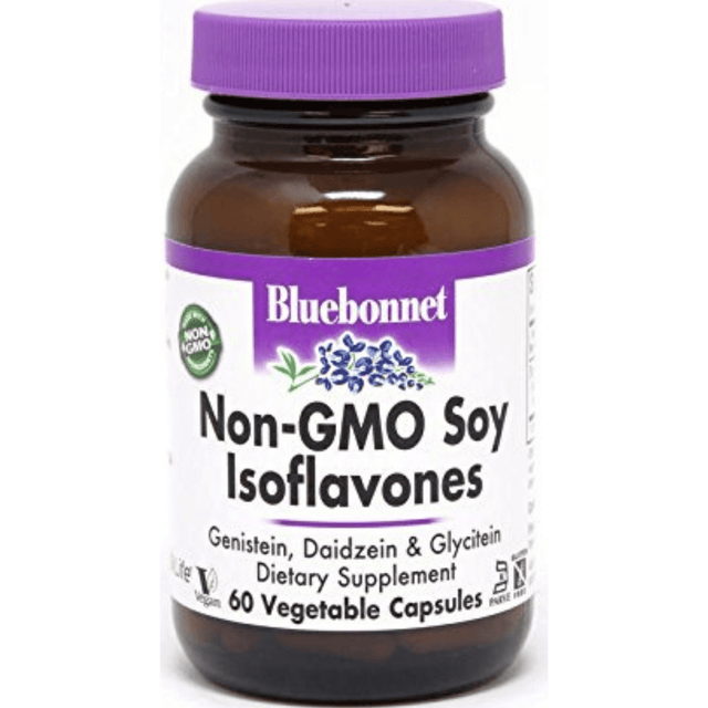 Bluebonnet Non-GMO Soy Isoflavones - 60 Capsulas De Origen Vegetal - Haz Tu Pedido