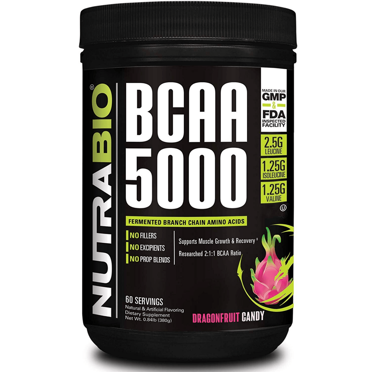 NutraBio BCAA 5000 - 60 Servicios - Haz Tu Pedido