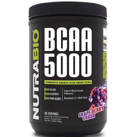 NutraBio BCAA 5000 - 60 Servicios - Haz Tu Pedido