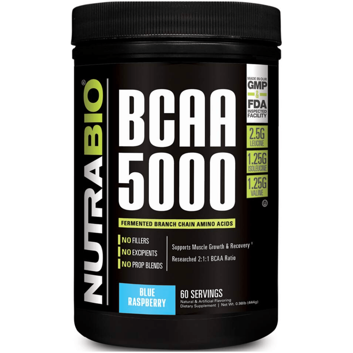 NutraBio BCAA 5000 - 60 Servicios - Haz Tu Pedido