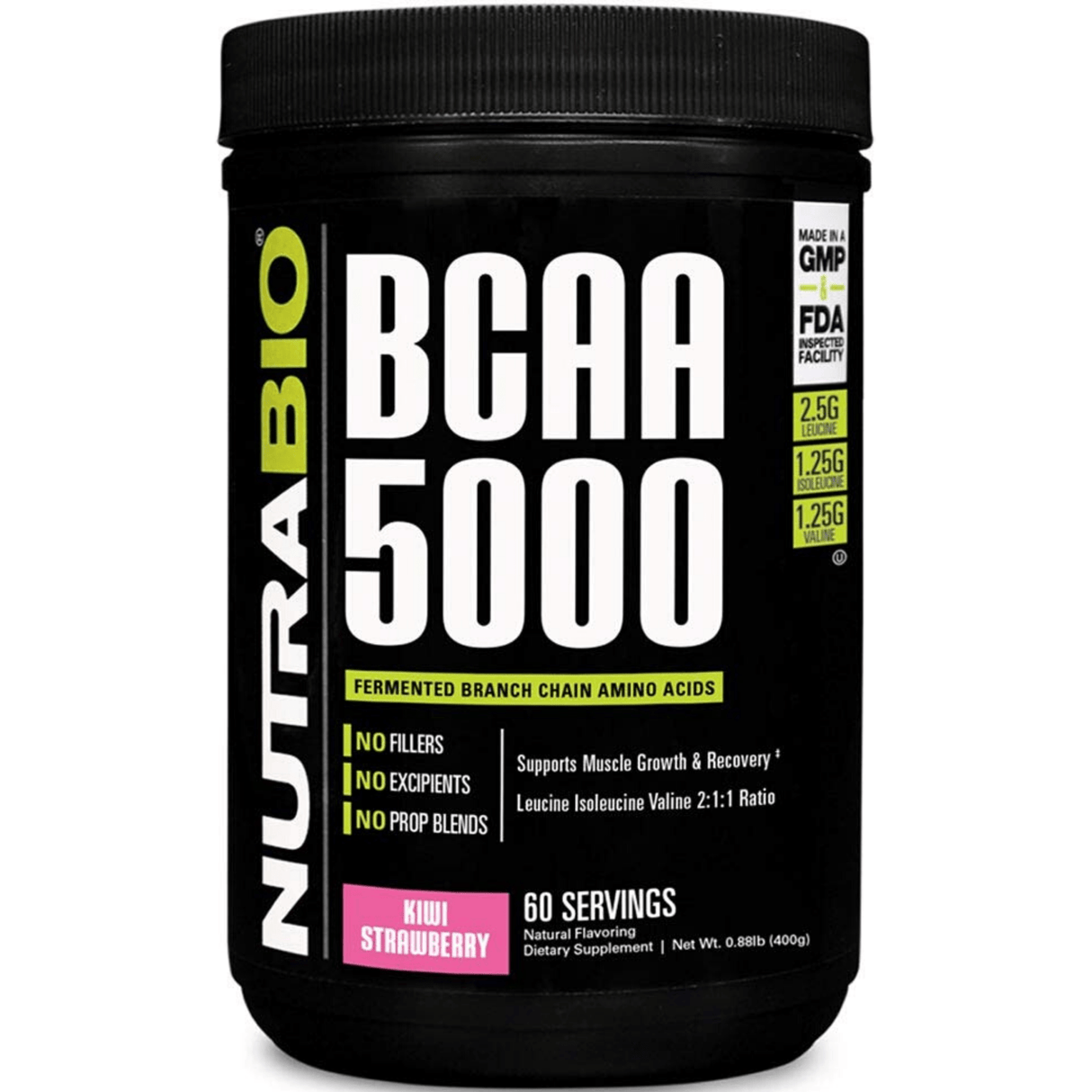 NutraBio BCAA 5000 - 60 Servicios - Haz Tu Pedido