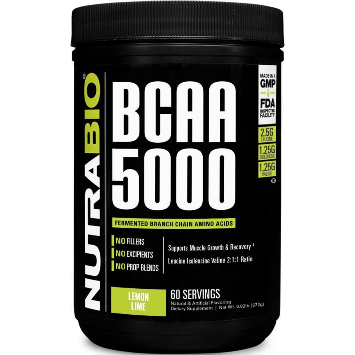 NutraBio BCAA 5000 - 60 Servicios - Haz Tu Pedido