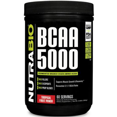 NutraBio BCAA 5000 - 60 Servicios - Haz Tu Pedido