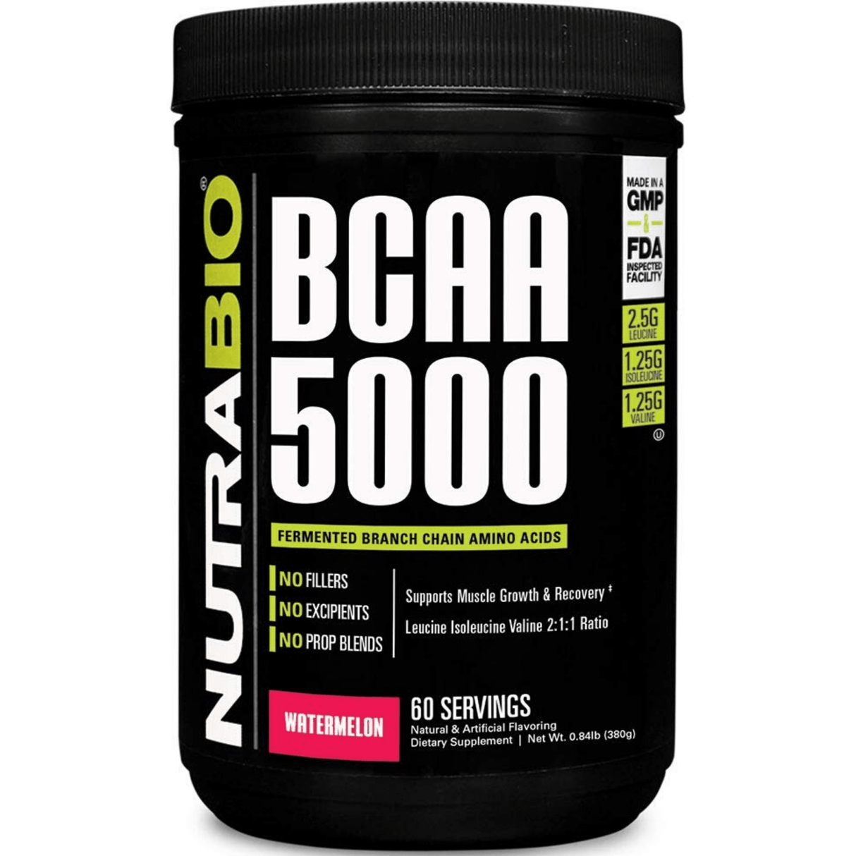 NutraBio BCAA 5000 - 60 Servicios - Haz Tu Pedido