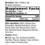 Natrol Biotin Fast Dissolve 5.000 mcg - Strawberry - Tablets - Haz Tu Pedido