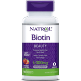 Natrol Biotin Fast Dissolve 5.000 mcg - Strawberry - Tablets - Haz Tu Pedido