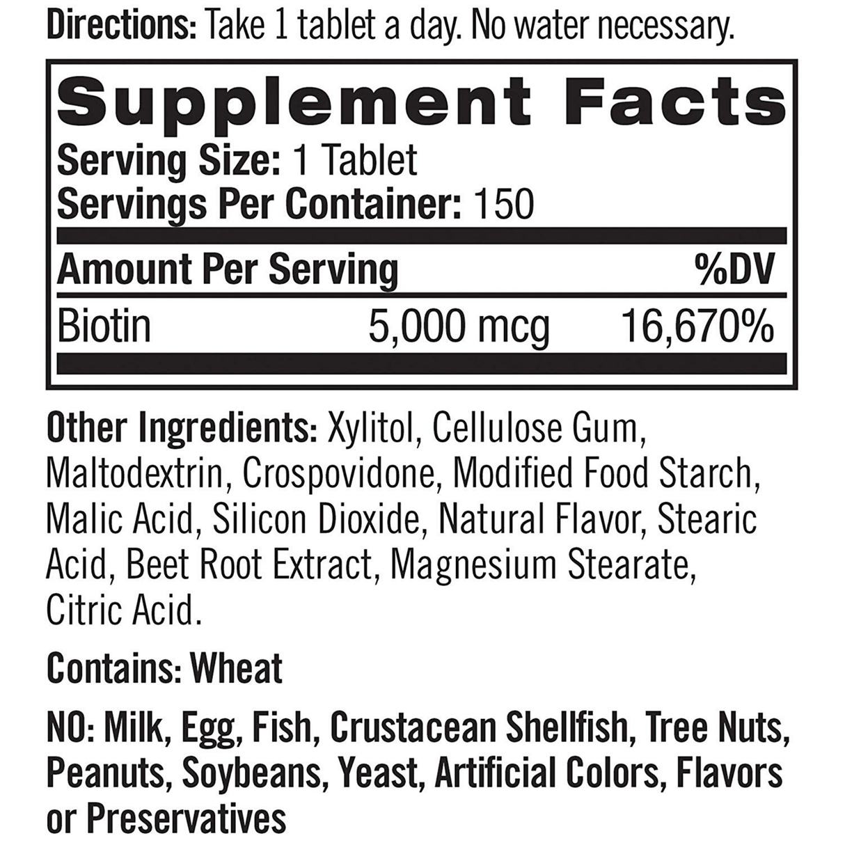 Natrol Biotin Fast Dissolve 5.000 mcg - Strawberry - Tablets - Haz Tu Pedido