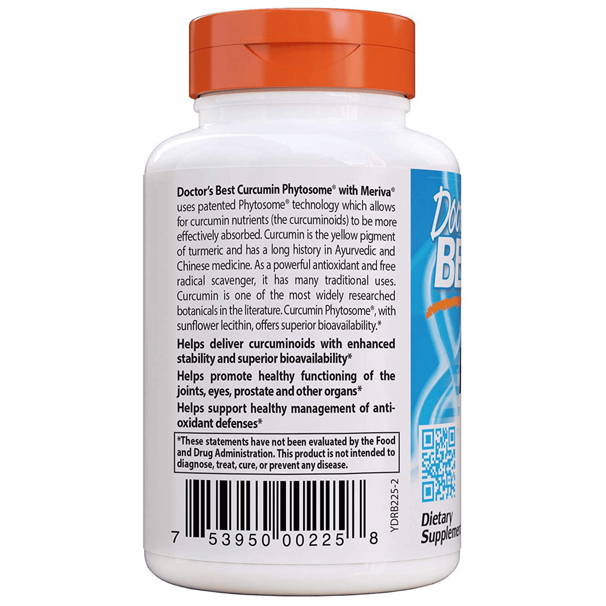 Doctor’s Best Curcumin Phytosome With Meriva - 180 Cápsulas Vegetales - Haz Tu Pedido