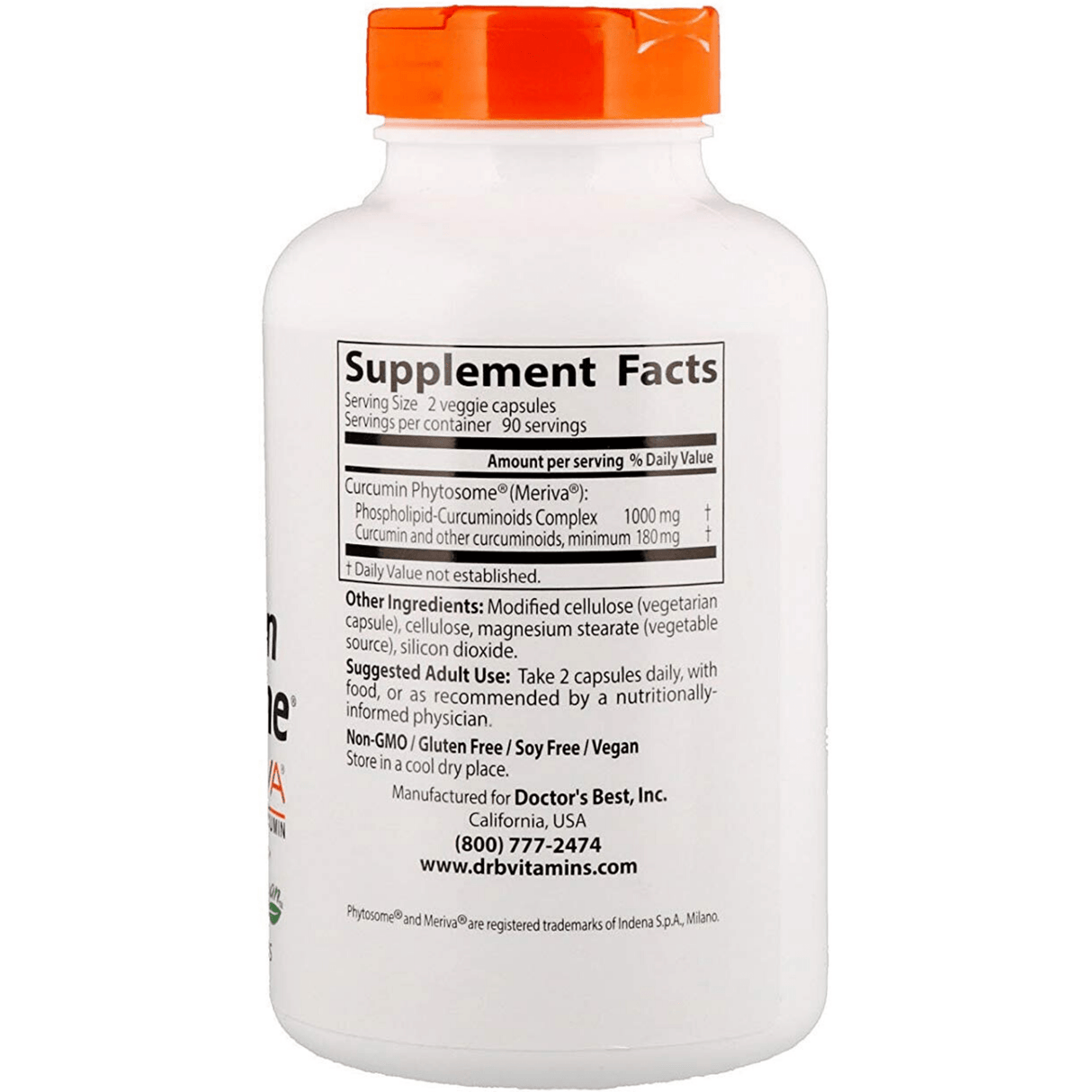 Doctor’s Best Curcumin Phytosome With Meriva - 180 Cápsulas Vegetales - Haz Tu Pedido