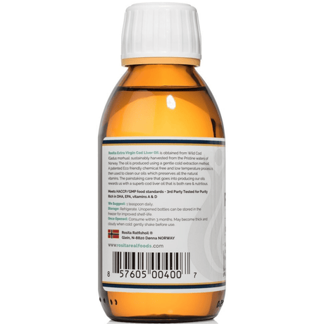 Rosita Premium Extra Virgin Cod Liver Oil - 150 ml - Haz Tu Pedido