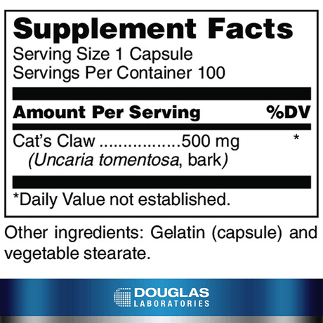 Douglas Laboratories Cat's Claw - 100 Cápsulas - Haz Tu Pedido