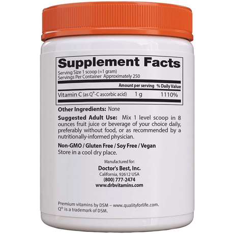 Doctor’s Best Vitamin C Powder With Quali-C - 250 g - Haz Tu Pedido