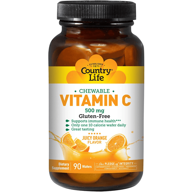 Country Life Vitamin C 500 mg - Naranja - 90 Obleas - Haz Tu Pedido