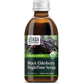 Gaia Herbs Black Elderberry NightTime Syrup - 160 ml - Haz Tu Pedido