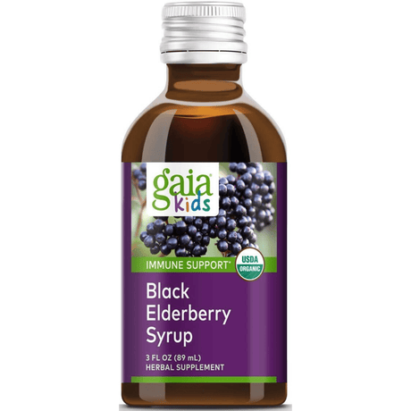 Gaia Herbs Kids Black Elderberry Syrup - 89 ml - Haz Tu Pedido
