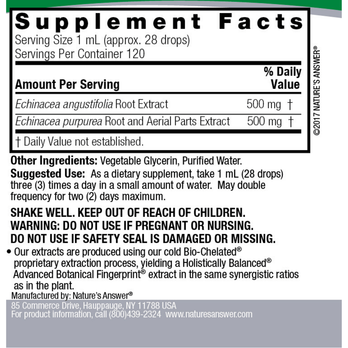 Natures Answer Echinacea Alcohol Free - Haz Tu Pedido
