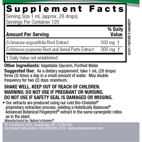 Natures Answer Echinacea Alcohol Free - Haz Tu Pedido