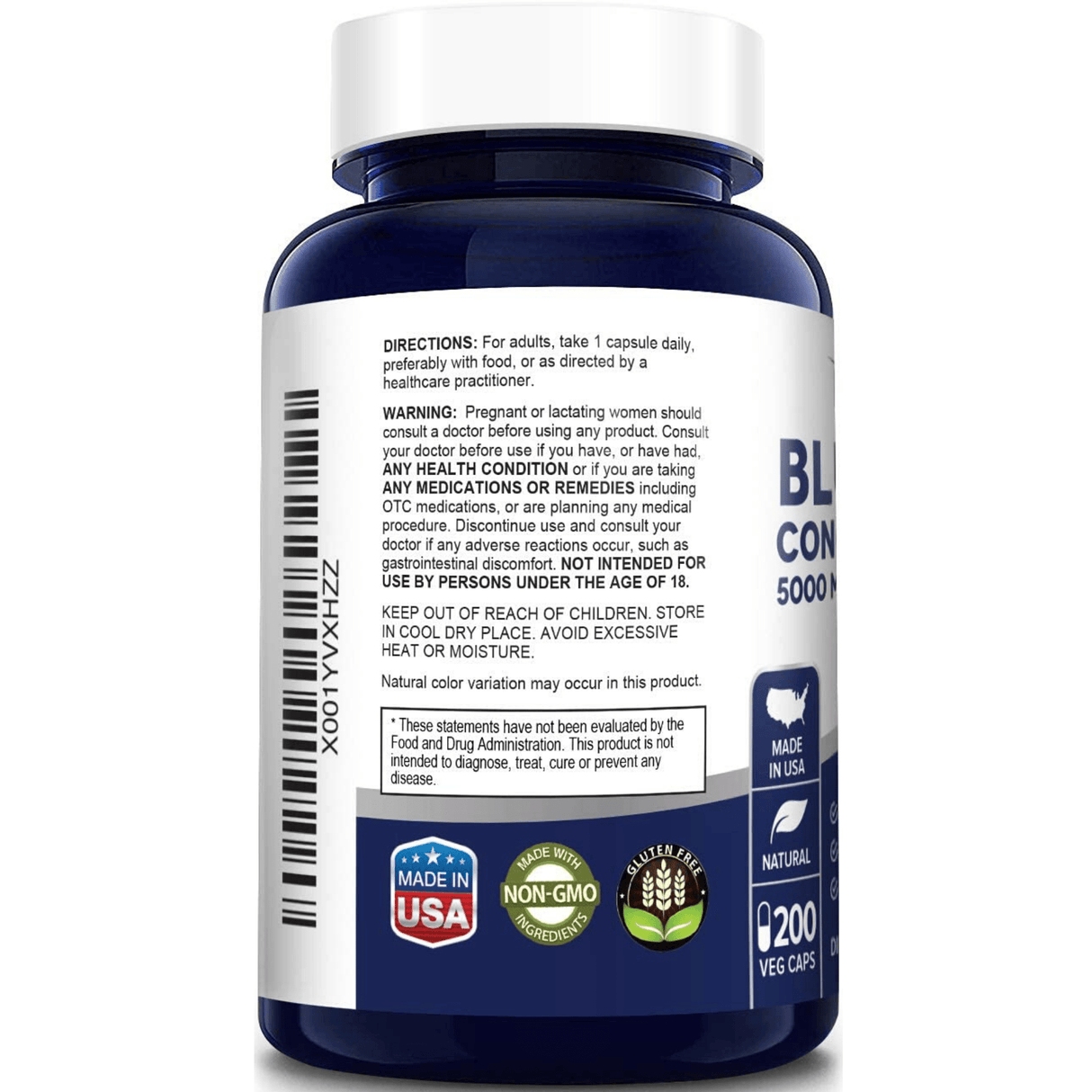 NusaPure Blueberry Concentrate 5000 mg - 200 Cápsulas Vegetales - Haz Tu Pedido