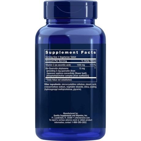 Life Extension Vitamin C with Bio-Quercetin Phytosome - Vegetarian Tablets - Haz Tu Pedido