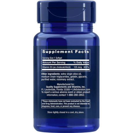Life Extension Vitamin D3 5,000 IU - Haz Tu Pedido