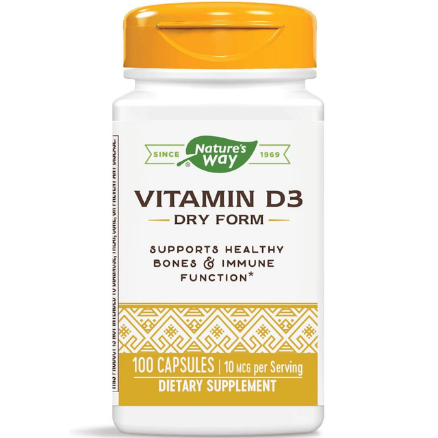 Natures Way Vitamin D3 - 100 Cápsulas - Haz Tu Pedido