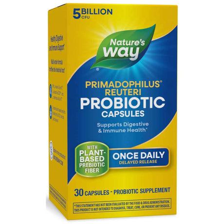 Natures Way Primadophilus® Reuteri Probioticos 5 Mil Millones CFU - 30 Cápsulas - Haz Tu Pedido