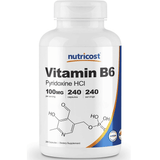 Nutricost Vitamin B6 Pyridoxine HCl - 240 Cápsulas - Haz Tu Pedido