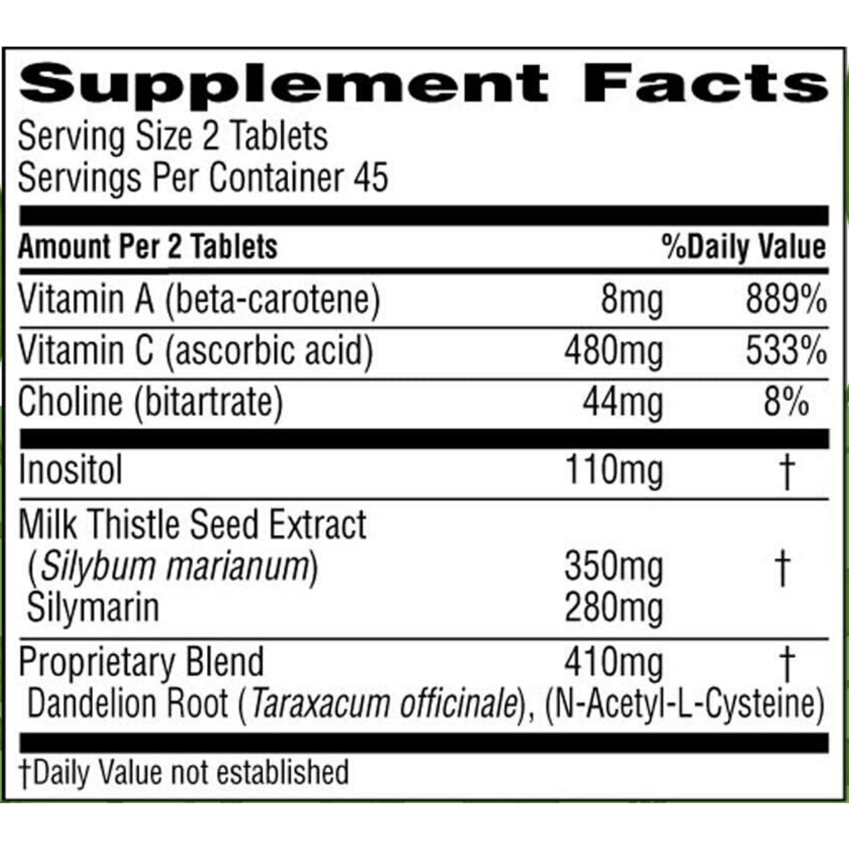 Nature's Sunshine Milk Thistle Combination - 90 Tabletas - Haz Tu Pedido