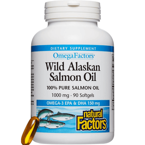 Natural Factors Wild Alaskan Salmon Oil - Softgels - Haz Tu Pedido