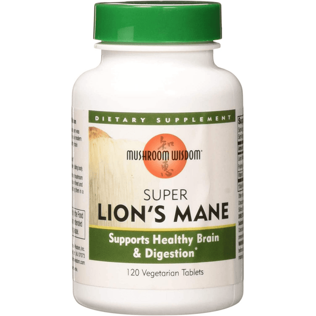 Mushroom Wisdom Super Lion's Mane - 120 Tabletas Vegetarianas - Haz Tu Pedido