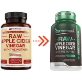 Herbtonics Raw Apple Cider Vinegar 1500 mg - 120 Cápsulas Vegetarianas - Haz Tu Pedido