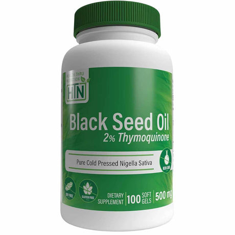 Health Thru Nutrition Black Seed Oil 2% Thymoquinone - 100 Capsulas Blandas - Haz Tu Pedido