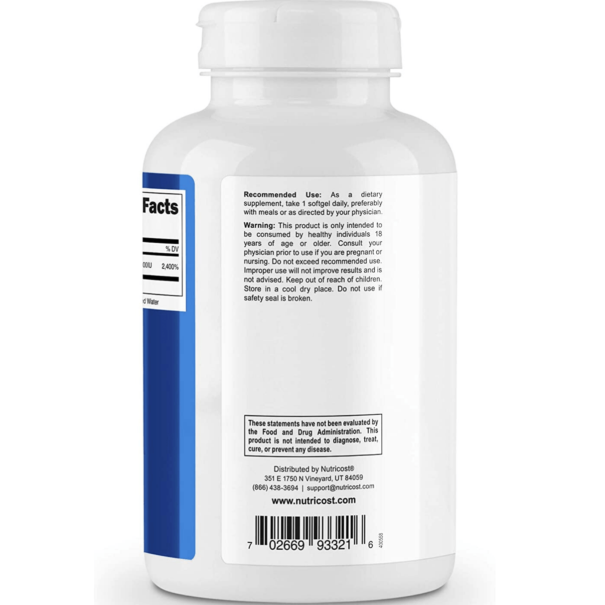 Nutricost Vitamin E 400 IU - 240 Cápsulas Blandas - Haz Tu Pedido