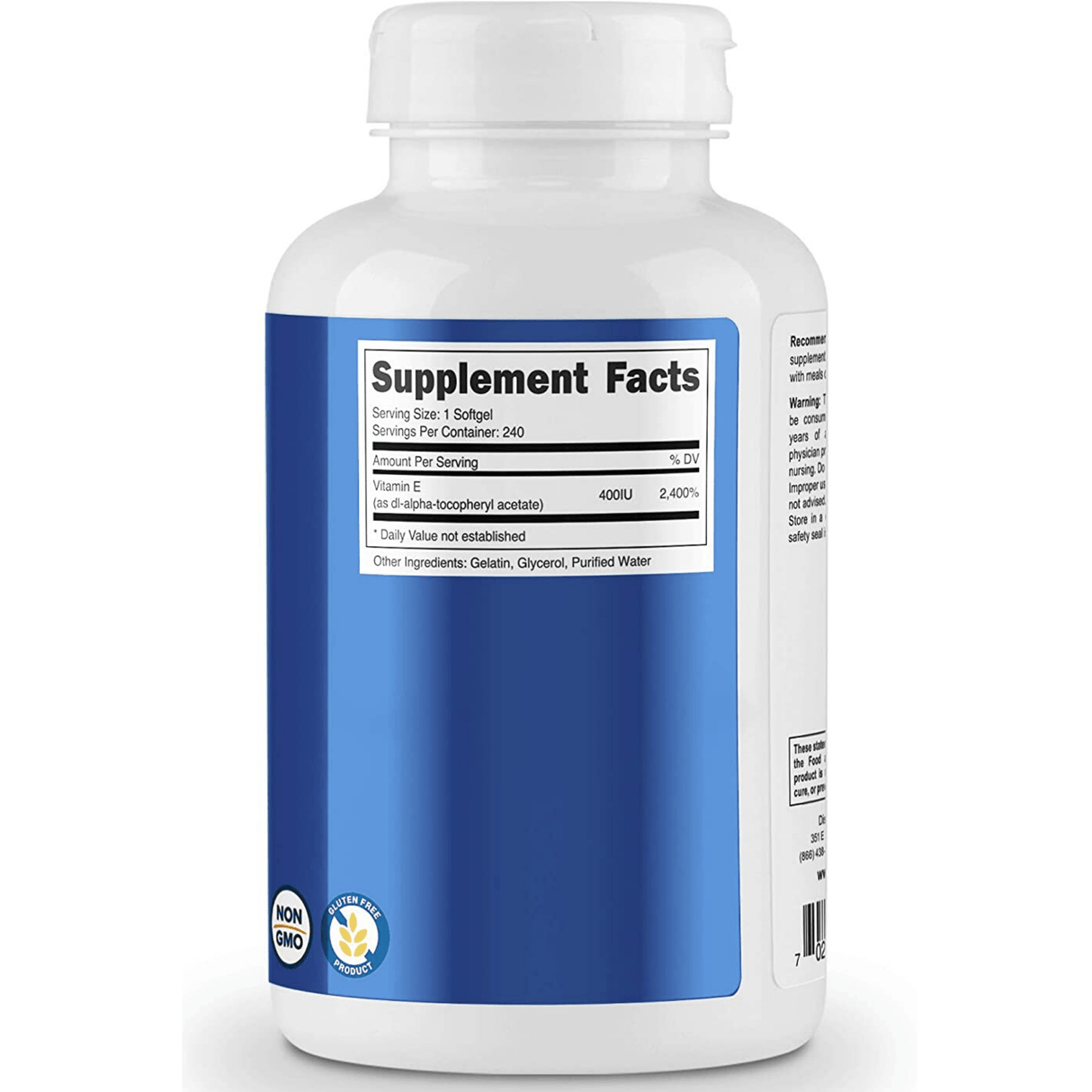 Nutricost Vitamin E 400 IU - 240 Cápsulas Blandas - Haz Tu Pedido