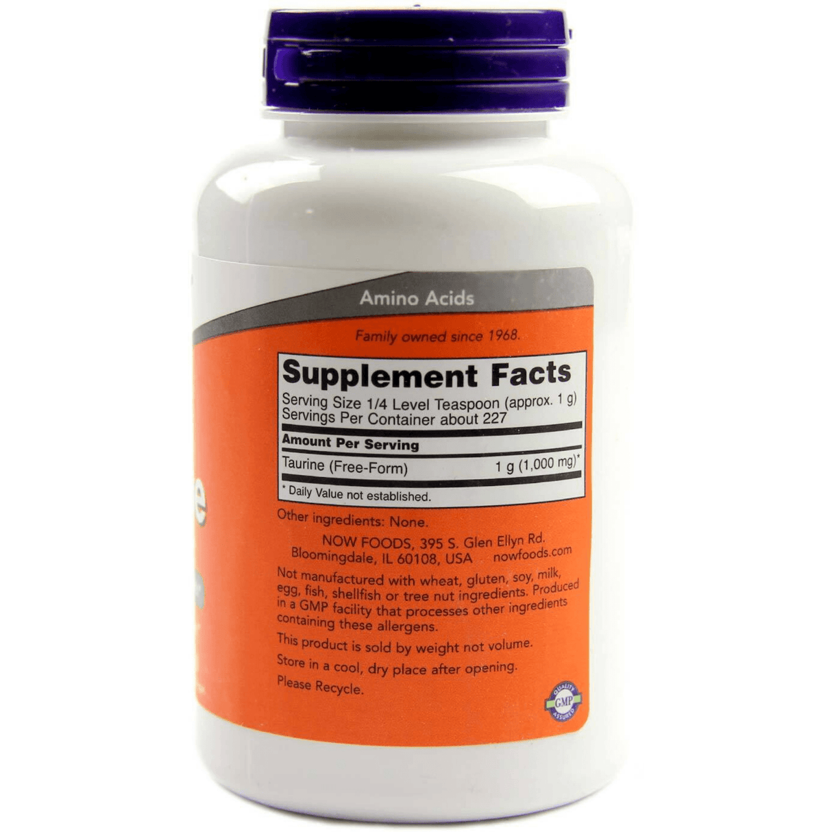 NOW Foods Taurine Pure Powder - 227 g - Haz Tu Pedido