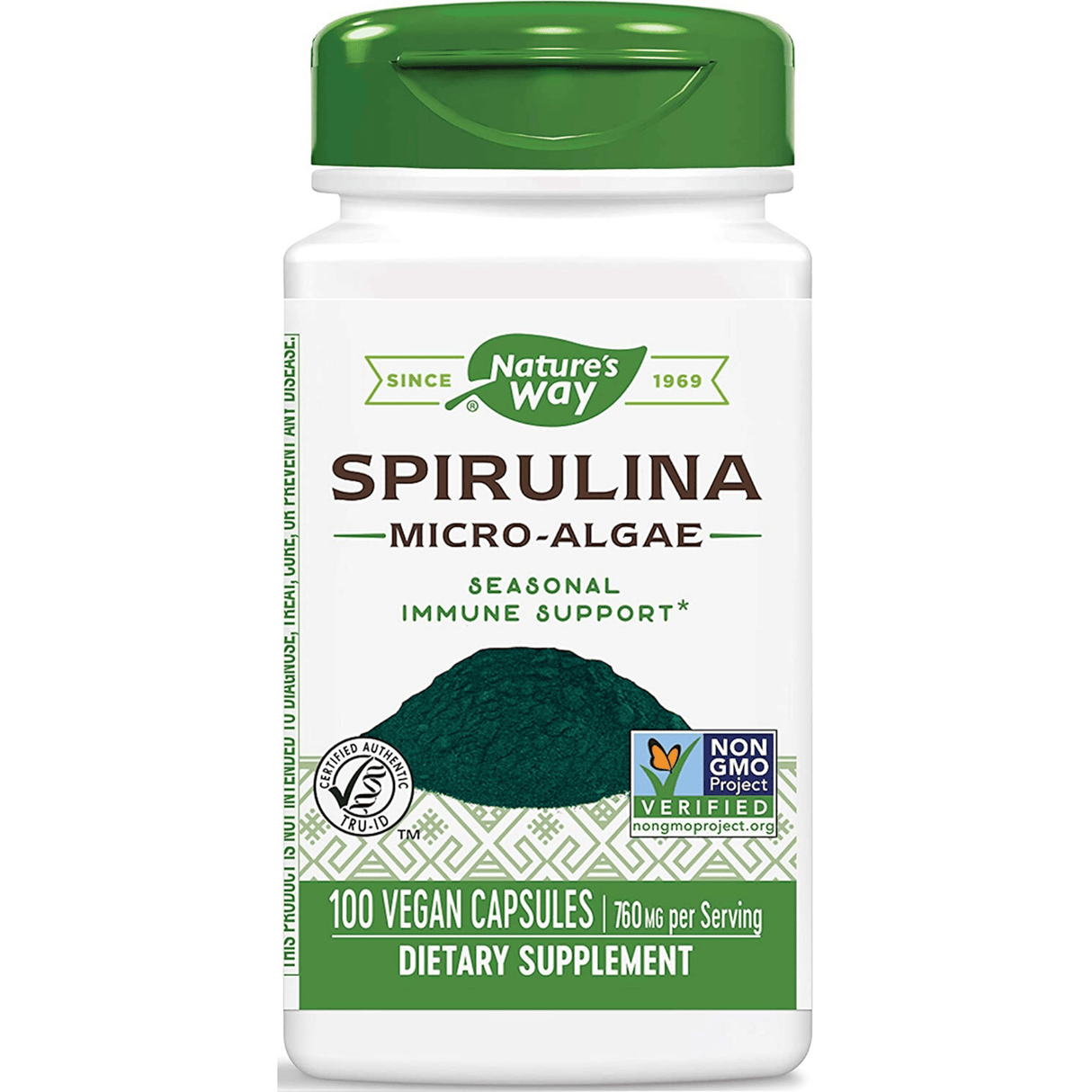Natures Way Spirulina Micro-Algae - 100 Cápsulas Veganas - Haz Tu Pedido