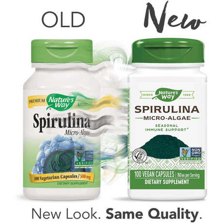 Natures Way Spirulina Micro-Algae - 100 Cápsulas Veganas - Haz Tu Pedido
