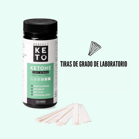 Perfect Keto Tiras de Prueba de Cetonas en Orina - 100 Tiras - Haz Tu Pedido