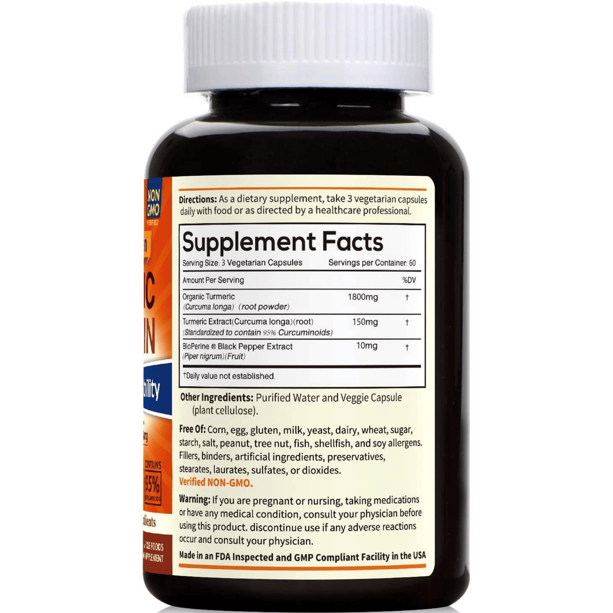 NewRhythm Turmeric Curcumin Enhanced Bioavailability - 180 Cápsulas Vegetarianas - Haz Tu Pedido