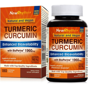 NewRhythm Turmeric Curcumin Enhanced Bioavailability - 180 Cápsulas Vegetarianas - Haz Tu Pedido