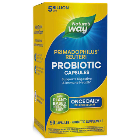 Natures Way Primadophilus® Reuteri Probioticos 5 Mil Millones CFU - 90 Cápsulas - Haz Tu Pedido