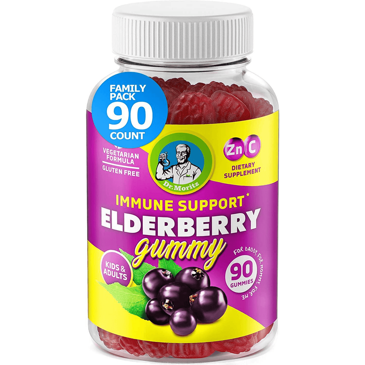 Dr. Moritz Immune Support Elderberry Gummies - 90 Gomitas - Haz Tu Pedido