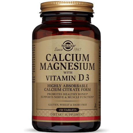 Solgar Calcium Magnesium with Vitamin D3 - 150 Tablets - Haz Tu Pedido