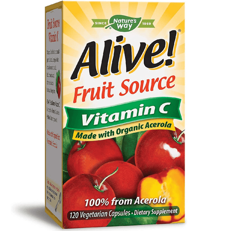 Natures Way Alive Vitamin C - 120 Cápsulas Vegetarianas - Haz Tu Pedido