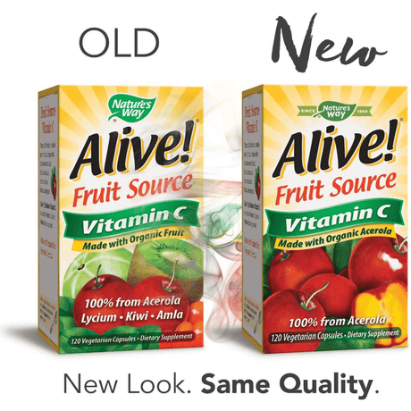 Natures Way Alive Vitamin C - 120 Cápsulas Vegetarianas - Haz Tu Pedido