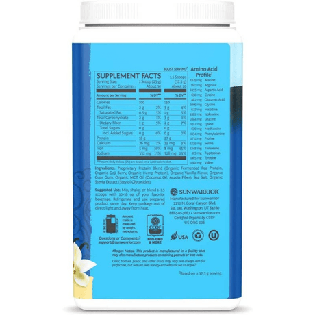 Sunwarrior Protein Warrior Blend - Vainilla - Polvo - Haz Tu Pedido
