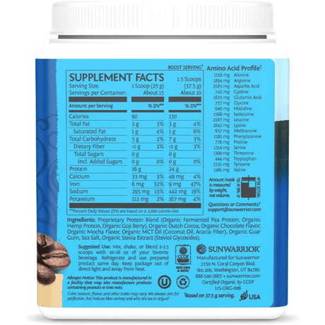 Sunwarrior Protein Warrior Blend - 375 g - Haz Tu Pedido