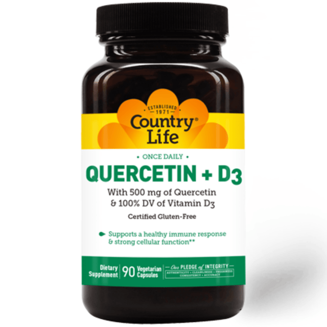 Country Life Quercetin + D3 - 90 Cápsulas Vegetarianas - Haz Tu Pedido