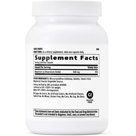 GNC Magnesium - 120 Cápsulas - Haz Tu Pedido