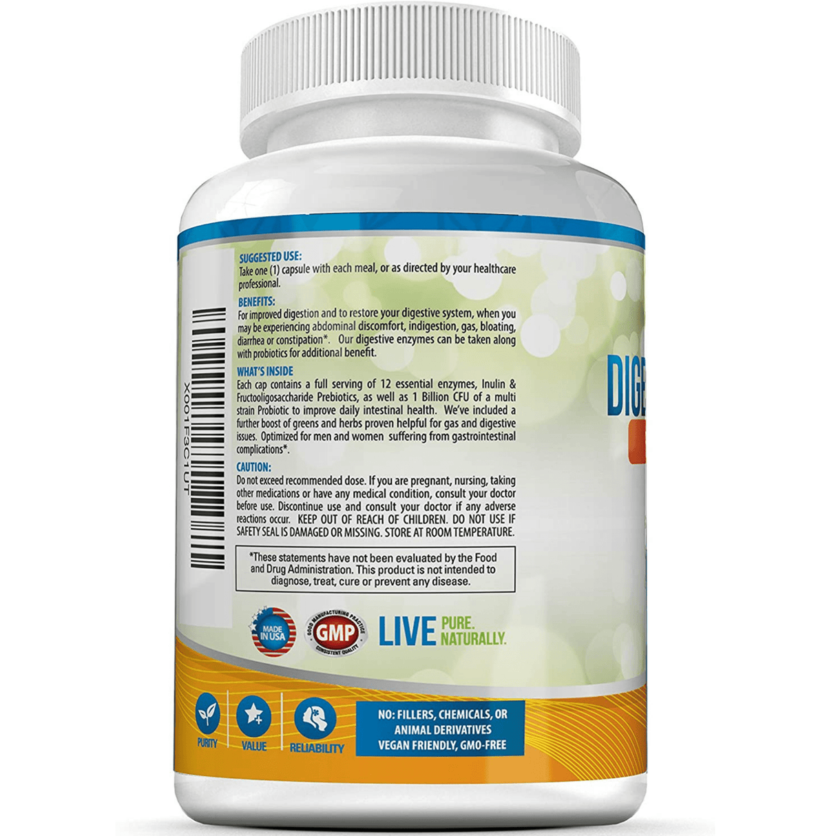 Naticura Digestive Enzymes - 180 Cápsulas Vegetales - Haz Tu Pedido
